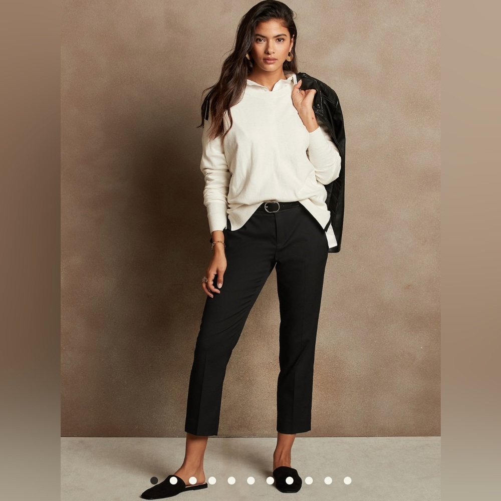 Banana Republic Avery Straight Pant Black Size 6